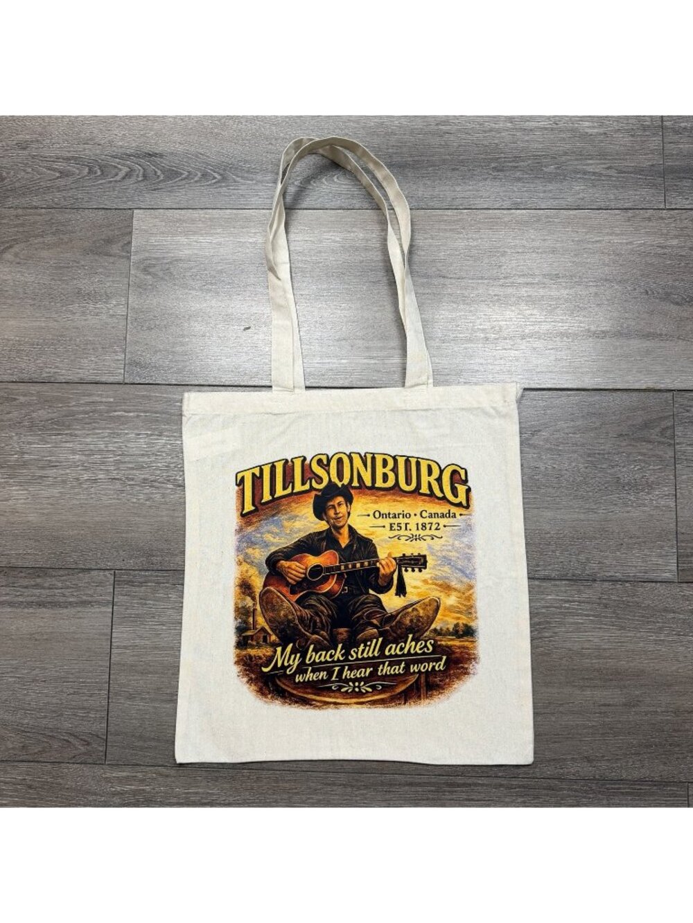 Stompin' Tom Connors Tote Bag Tillsonburg 100 cotton
